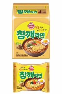 オットギ チャムケラーメン ごまラーメン たまごフレーク付き ４食入り | 韓国ラーメン インスタント 乾麺 韓国食品 ???? 115グラム