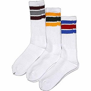 Healthknit（ヘルスニット） SKATE SOCKS ３本ラインクルースケートソックス