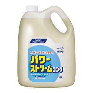 【業務用 食器・野菜用洗剤(無香料)】パワーストリームコンク 5L(花王プロフェッショナルシリーズ)