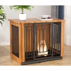 犬ケージ 小型犬 木製 中型犬 トイレ分離 ペットケージ犬小屋 組立