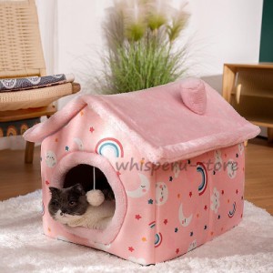 ペットハウス 犬ハウス 猫ハウス ペットベッド 猫ベッド 冬用 洗える PET HOUSE ベッド ドーム型 折りたたみ おしゃれ 犬ベッド 春 秋 冬