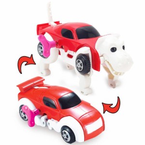 変形 車 犬 おもちゃ 変形ドライブカー 恐竜 2 IN 1 男の子 女の子 子供 自動変形 動物変形 車変形 面白い スポーツカー 誕生日