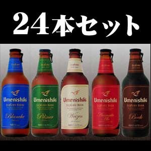 【愛媛地ビール】梅錦ビール　お好きな組み合わせで24本セット　【専用箱入り】