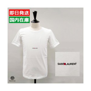 サンローラン Tシャツ 半袖 ロゴ ショートスリーブ メンズ ホワイト ブラック 464572YB2DQ SAINT LAURENT Gift    ブランド ショップ  