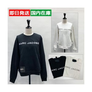 マークジェイコブス スウェット THE SWEATSHIRT クルーネック 長袖 スウェット ロゴ刺繍 チャーク ブラック レディース C604C05PF21 MARC