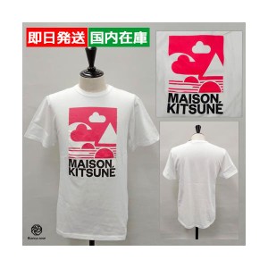 メゾンキツネ Ｔシャツ  半袖 アンソニー・バーリルTシャツ  アウトレット 訳あり メンズ ホワイト IM00127KJ0008 MAISON KITSUNE Gift