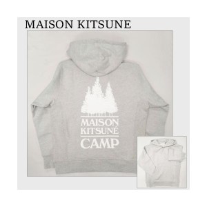 メゾンキツネ パーカー キャンプ マキシバックフーディ メンズ レディース グレー IU00334KM0020  MAISON KITSUNE Gift    ブランド ショ