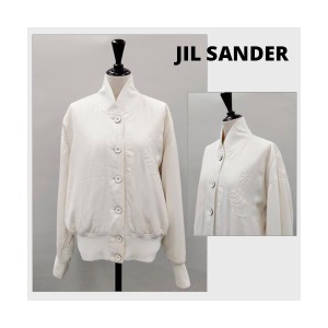 ジルサンダー パッド入り ロゴ ブルゾン ジャケット レディース ホワイト J01BN0103J65004 JIL SANDER Gift  インポート ブランド ショッ