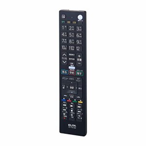 エルパ(ELPA) テレビリモコン 三菱用 (RC-TV019MI) テレビ リモコン 汎用/設定不要 ブラック