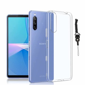 Awubaige Xperia 10 IV 用の ケース クリア SO-52C / SOG07 カバー TPU 耐衝撃 ストラップホール付属 ネ