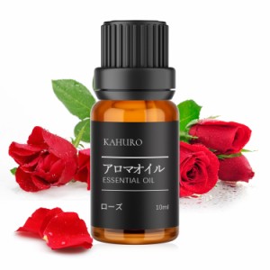 Kahuro ローズ 精油 10ml エッセシャンオイル 純天然抽出 バラ アロマオイル ナチュラル アロマディフューザー用 加湿器用 薔薇 フ