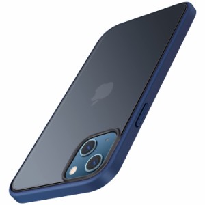 TENDLIN iPhone 13 mini 用ケース 半透明 マット感 擦り傷防止 指紋防止 薄型 対応 アイフォン13 mini カバー（ブ