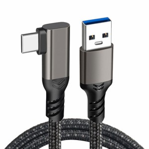 USB Type C L字 ケーブル 3M USB-A to USB-C ケーブル10Gbpsデータ転送 60W急速充電 USB3.2 Gen2