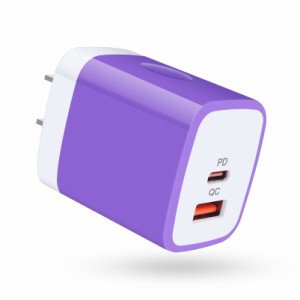 Viviber USB タイプ C充電器 iPhone 充電アダプタ 急速充電器 Type-C acアダプター (USB-A&USB-C 2ポー