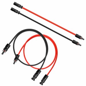 WBGADAM ソーラー延長ケーブル 5m 6sq 太陽光発電パネル mc4 ケーブル 10AWG ソーラーパネル ケーブル 両端加工 2本/組