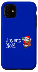 iPhone 11 Joyeux Noel フレンチメリークリスマスサンタ スマホケース