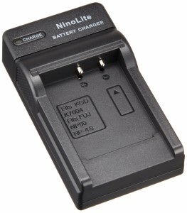 NinoLite USB型 バッテリー 用 充電器 海外用プラグ付 Pentax D-LI68 D-LI122 Fuji NP-50 対応