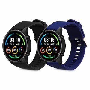 [kwmobile] 2x 交換ベルト 対応: Xiaomi Mi Watch/Mi Watch Color Sport バンド - シリコンバ