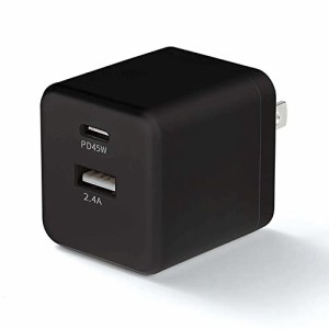 PD 充電器 45W Type C 急速充電 2ポート USB-A USB-C 窒化ガリウム PD3.0対応 コンパクトサイズ PPS規格対応