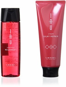 ルベル IAU イオ クレンジング リラックスメント（シャンプー）200ml＆イオ クリーム シルキーリペア トリートメント200ml