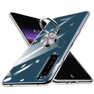 WYEPXOLXperia 1 III ケース リング付き クリア tpu シリコン 軽量 薄型 車載ホルダー対応 SO-51B SOG03 ケ