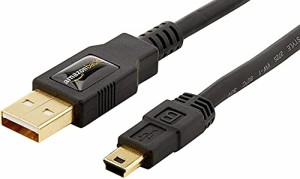 ベーシック USB2.0ケーブル デスクトップパソコン対応 0.9m（USB-Aオス - Mini USBオス）ブラック