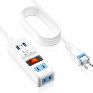 電源タップ 5m 延長コード 5m HITRENDS 延長コード 電源タップ usb コンセントタップ extension cord 2個AC口