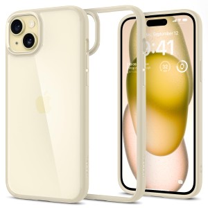 Spigen iPhone 15 ケース クリア 耐衝撃 黄変なし 米軍MIL規格取得 ストラップホール 透明 TPU バンパーケース 2重構造