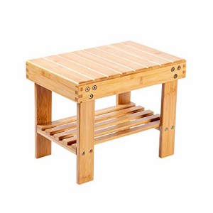 Utoplike 玄関 スツール おしゃれ 踏み台 竹製 玄関ベンチ 木製 シューズラック 収納ベンチ 物置 椅子
