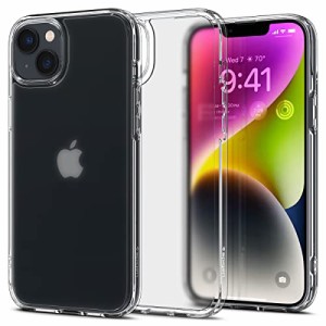 Spigen iPhone14 ケース クリア 半透明 マット感 衝撃吸収 耐衝撃 ストラップホール付き 指紋防止 黄変なし 画面保護 レンズ保