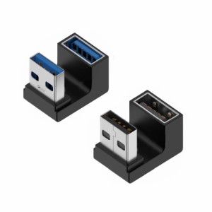 YFFSFDC usb変換アダプタ 2個セット usb3.0オス usb3.0メス アダプタ USB Type A U字 U型変換アダプタ 18