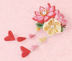 Panami パナミ タカギ繊維 手芸キット 『京ちりめん つまみ細工 花束のブローチ LH-123 ピンク』