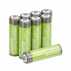 ベーシック 充電池 充電式ニッケル水素電池 単3形8個セット (最小容量2400mAh、約400回使用)