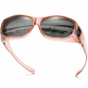 [DUCO] メガネの上から掛けられる オーバーサングラス めがね さんぐらす メガネにつける オーバーグラス 偏光レンズ UV400 紫外線カ