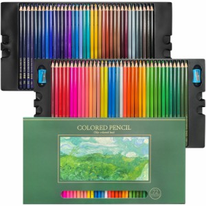 Roleness 色鉛筆 72色 油性色鉛筆 子供と大人の塗り絵 色鉛筆セット プロ 柔らかい芯 いろえんぴつ 鉛筆削り付き