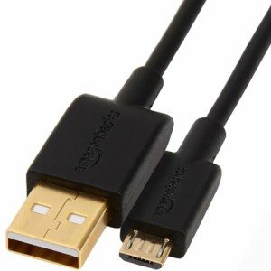 ベーシック マイクロ USB ケーブル プリンター対応 高速充電 1.8m (USB-A 2.0 - Micro-B) ブラック