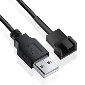 Mauknci ファン用USB電源変換ケーブル 12V 昇圧タイプ ケースファンをUSB接続に変換 USB to FAN 3Pin / 4Pin