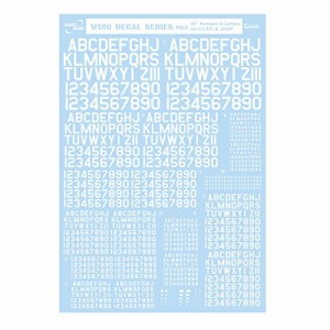 サンコーマーク工業 M02 45度 Numbers&Letters 白 13.5×19.5cm レプトジーダ WING DECAL SERIES