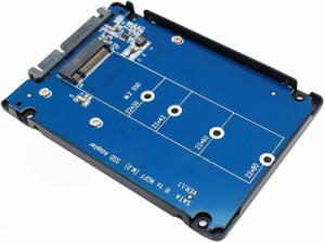 SATA M.2 SSD → 2.5インチ SATA 変換 アダプター 7mm厚 放熱性に アルミ製 ケース SATA M.2 SSDのみ対応