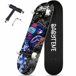 プロスケートボード 31インチ スケボー skateboard スケート スケボー 子供 大人 プロフェッショナル 初心者 コンプリート ABE