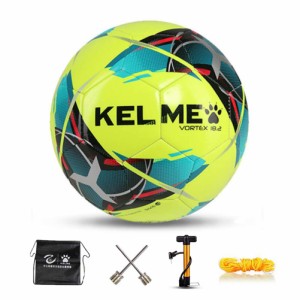 KELME サッカーボール 4号球 5号球 成人用 試合球 耐摩耗 (9886130 イェロー 4号球)