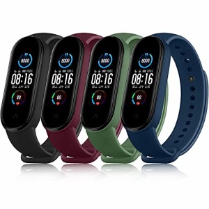 [Vancle] コンパチブル Xiaomi Mi Band 5 バンド/Mi Band 6 バンド 替えベルト 柔らかいシリコン製 交換ベルト