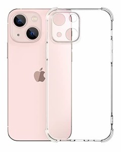 ONES 一体型レンズ保護 iPhone14 ケース HD全透明 超耐衝撃 エアバッグ 米軍MIL規格 『 画面 ・ レンズ保護、滑り止め 』〔