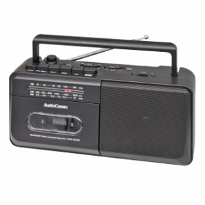 オーム電機AudioComm ラジカセ モノラルラジカセ AM/FM/SW 短波 ラジオNIKKEI コンセント 乾電池 ポータブル ラジオ カ