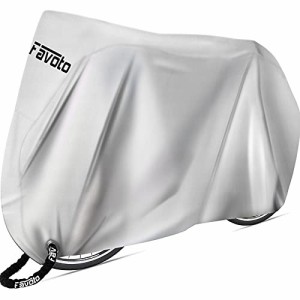 Favoto 自転車カバー 210D 厚手 破れにくい 撥水加工 防水 UVカット 紫外線防止 盗難防止 防風バックル/ロックホール/収納袋付き
