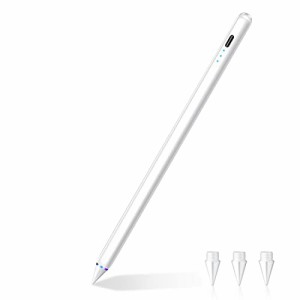 2022新登場 超高感度 タッチペン スタイラスペン タブレット 極細 1mmペン先 急速充電 USBtype-c 充電式 誤作動防止 傾き感知
