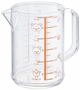 OSK(オーエスケー) 計量カップ リラックマ メジャーカップ 大 600ml 日本製 目盛り付 熱湯対応 持ち手付 かわいい おしゃれ 使いや