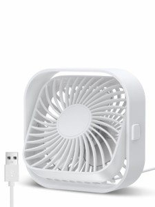 TOPK 最新バージョン卓上扇風機 USBミニ扇風機 風量3段階調節 小型扇風機 強力な風量と静音動作付き ホームオフィスベッドルームテーブル