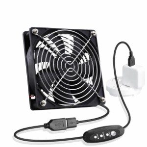 GDSTIME 12025 120mm x 25mm 5V DC USB冷却ファン 薄型 卓上扇風機 換気扇 DIY FAN 7枚羽根 多用途扇