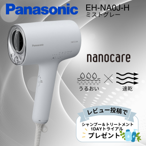 パナソニック ヘアドライヤー ナノケア EH-NA0J-H ミストグレー Panasonic ナノイー